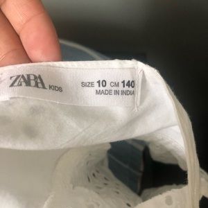 Girls Zara white dress